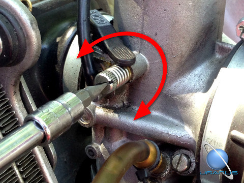 Throttle valve screw