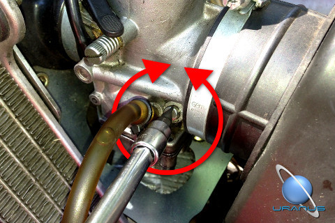 Adjust idle air screw